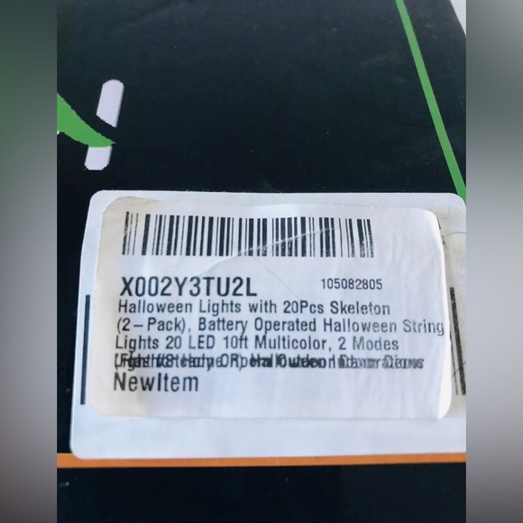 Halloween Lights With 2 Pack 20 Skeleton 20 Led String Lights Multicolour 10 Ft - Picture 8 of 8